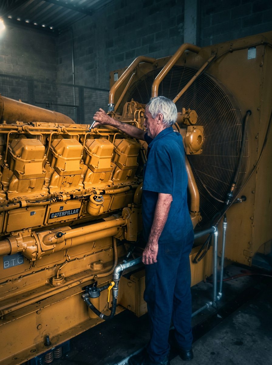 Manutenção em motor Caterpillar